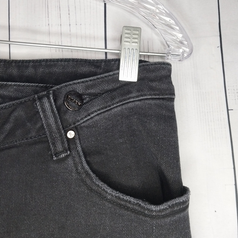 Risen Women's High Rise Crossover Girlfriend Jeans - Picture 3 of 11